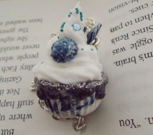 Wintry Mix Cupcake Necklace
